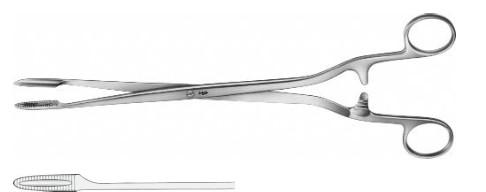 КОРНЦАНГ ДЛЯ ТАМПОНІВ/ПЕРЕВ'ЯЗКИ СІМС-МАЙЄР, ПРЯМИЙ, 280 ММ